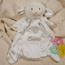 Personalized Baby HuggyBuddy Lamb Blanket