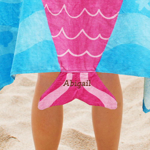 Mermaid Hooded Towel Embroidered Mermaid Hooded Towel