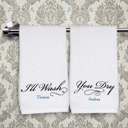 Embroidered Couples Hand Towel Set Couples Hand Towels