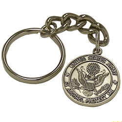 St. Michael Armed Forces Medallion Key Ring