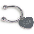 Any Name Silver Heart Keychain