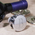 Initial Silver Wine Stopper