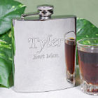 Personalized Flask - Bright Finished Silver