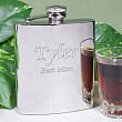 Personalized Flask - Bright Finished Silver G11803