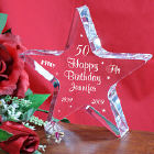 Personalized Happy 50th Birthday Star Keepsake