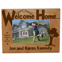 Welcome Home Personalized Wood Picture Frame