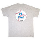 31718X - #1 Baseball Fan Personalized Adult T-shirt