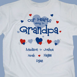 <AZ>Our Hearts Belong to Grandpa T-shirt
