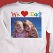 I Love Personalized Photo Sweatshirt