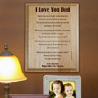 I Love You...Dad Personalized Father's Day Wood Plaque