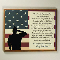 Memorial Day Personalized Plaque