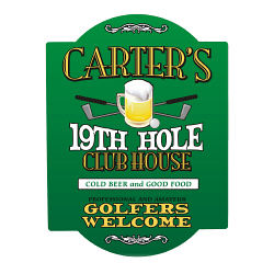 Personalized Golf Wall Sign - 19th Hole