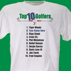 Top Ten Golfers T-shirt