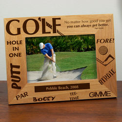 Personalized Golf Wood Picture Frame