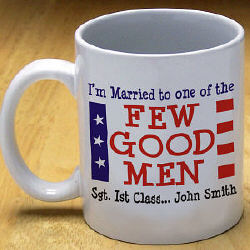 Personalize this red, white and blue gift idea with your soldier's name