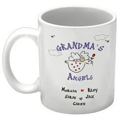 Floating on A Cloud Personalized Angels Coffee Mug