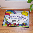 Personalized Grandparents Doormat - Grandchildren Spoiled Here