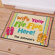 Personalized  Doormat - Flip Flops Beach House