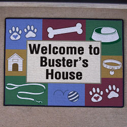 Doggy's House Personalized Pet Doormat