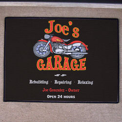 My Garage Personalized Doormat