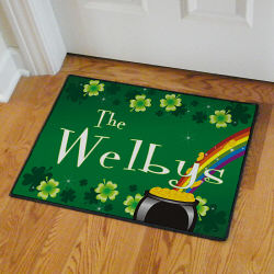 Irish Rainbow Welcome Personalized Doormat