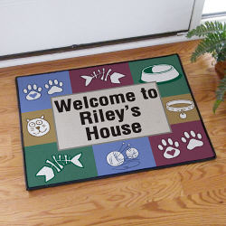 Kitty's House Personalized Pet Doormat