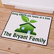 83123177 - One House At A Time Personalized Go Green Doormat