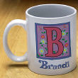 25670 - Floral Initial Mug