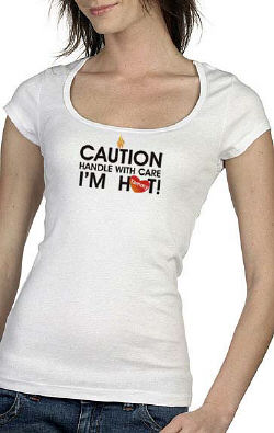 I'm Hot Personalized Ladies Fitted T-Shirt