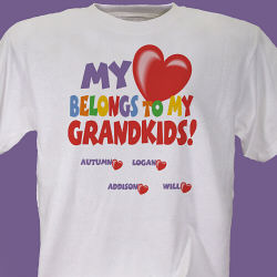 My Heart Belongs To Personalized T-shirt