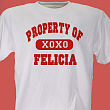 32116X - Property of My Valentine Personalized T-shirt 