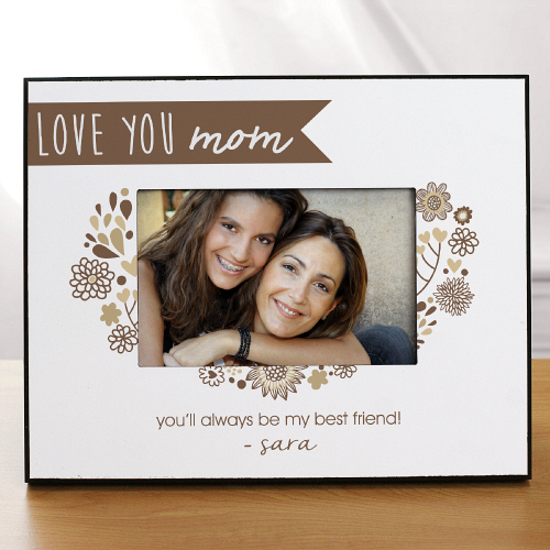 Personalized Picture Frame for Mom Love you Mom Frame