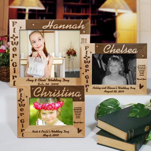 Personalized Flower Girl Wood Picture Frame Engraved Wedding Party Gifts