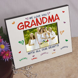 All Our Hearts Personalized Printed Frame