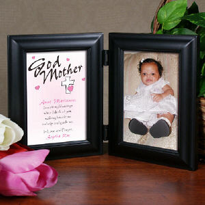 Count My Blessings Godparent Black Bi-Fold Personalized Picture Frame Count My Blessings Godparent Black Bi-Fold Personalized Picture Frame
