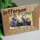 Family Name Personalized Wood Picture Frame