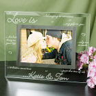 Engraved Love is...Glass Picture Frame