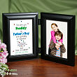 Hugs & Kisses Father's Day Black Bi-Fold Personalize Picture Frame 917216
