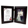 910986 - On Your Anniversary Black Bi-Fold Personalized Picture Frame