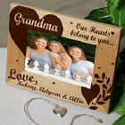 Our Hearts Belong To You Personalized Wood Picture Frame