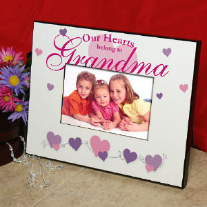 Our Hearts Belong To. Personalized Printed Frame