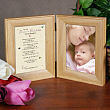 Precious Godchild Natural Wood Bi-Fold Personalized Picture Frame 914687