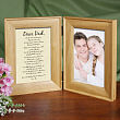To My Dad... Natural Wood Bi-Fold Personalized Picture Frame