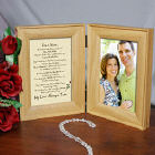 To My Love... Natural Wood Bi-Fold Personalized Picture Frame