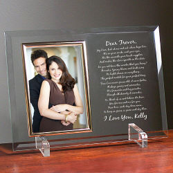 To My Love...Beveled Glass Picture Frame