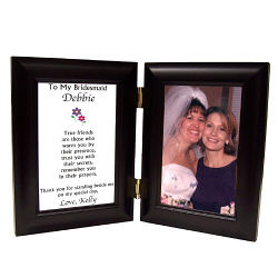 True Friends Wedding Black Bi-Fold Personalized Picture Frame