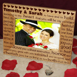 Wedding Vows Personalized Picture Frame