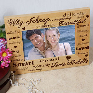 Why I Love You Wood Picture Frame