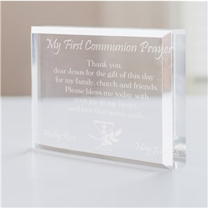 My First Communion Prayer Keepsake