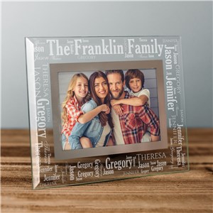 Family Pride Word-Art Glass Frame | Father's Day Gifts